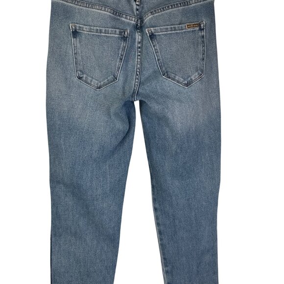 Sculpt OP Straight Leg High-Rise Denim Jeans Rhinestone Button Closure - Picture 2 of 12